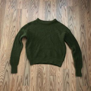 Olive cropped sweater